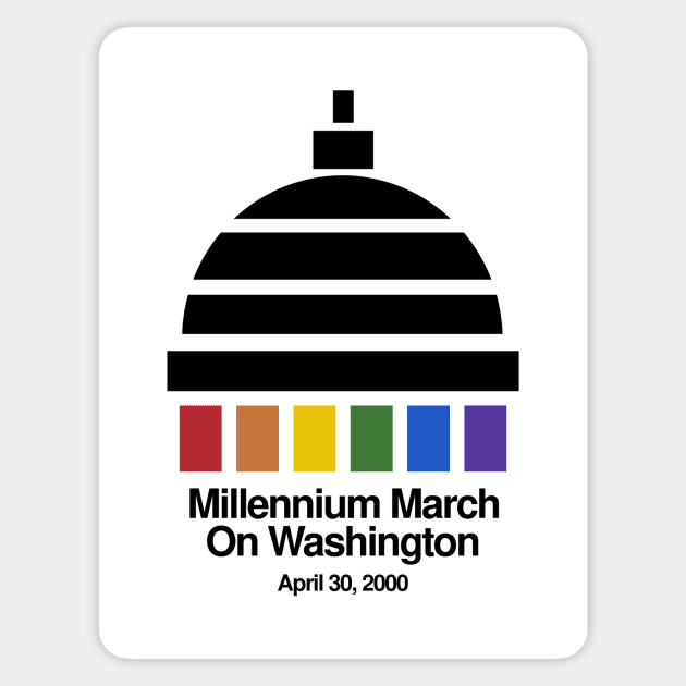 Millennium March Vintage 2000 Gay LGBT Retro Sticker by WearingPride